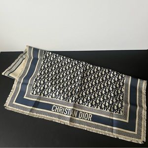 New Dior monogram silk square scarf 27.5 inches
